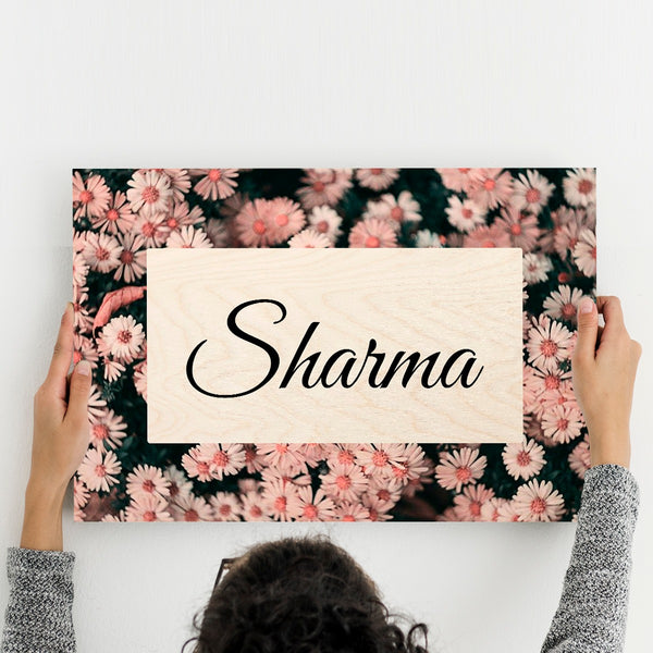 Flower Pattern Name Plate
