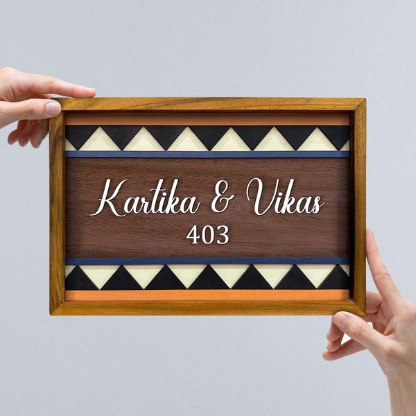 3D Pattern Name Plate with Frame