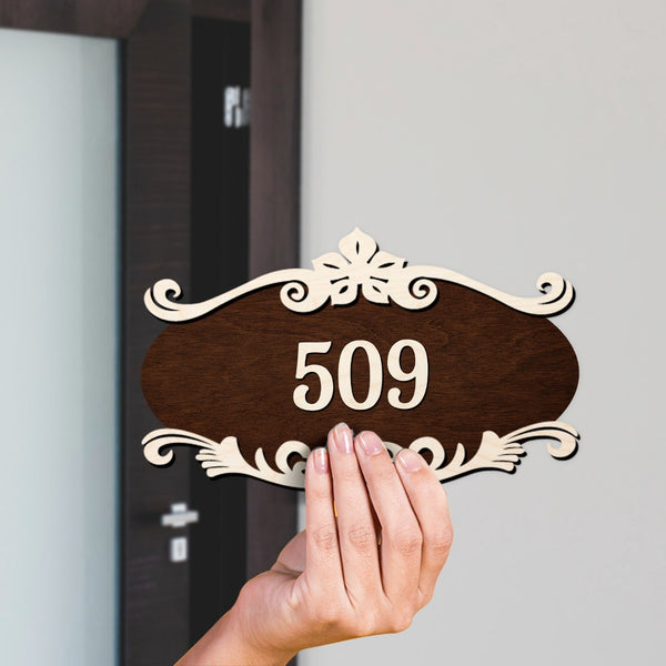 3D Ethnic Pattern Flat Number Name Plate