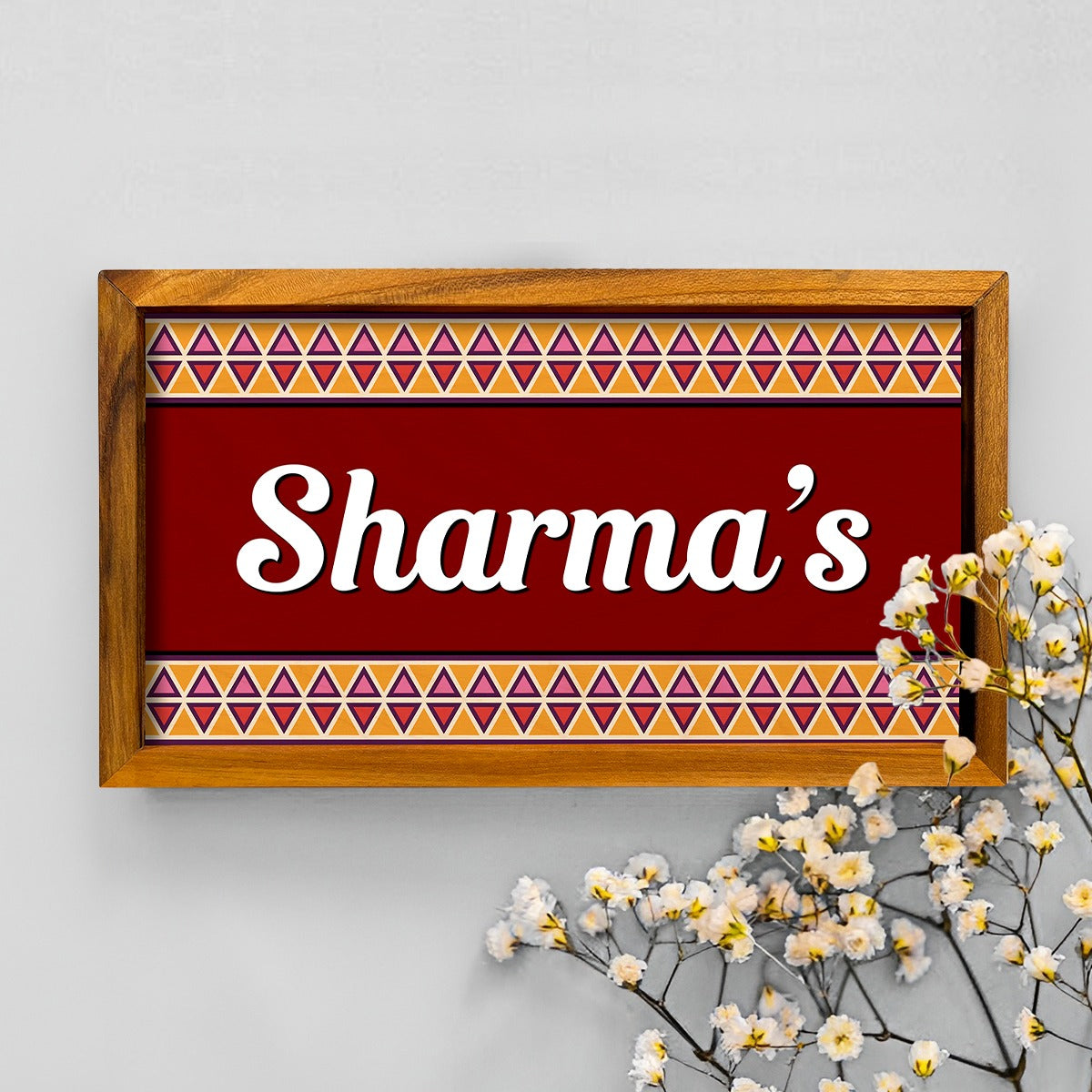 Name Pattern Frame 3D Vintage Pattern Name Plate With Frame – ChitraChaya