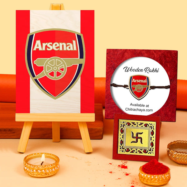 Arsenal Theme Rakhi Hamper