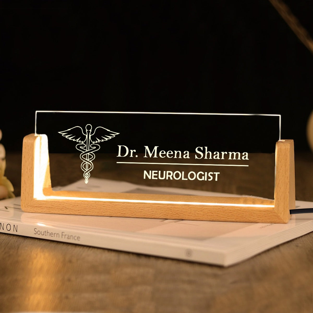 Doctor Desk Name Plate With LED Light – ChitraChaya