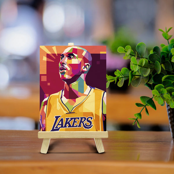 Kobe Wood Print With Easel Stand