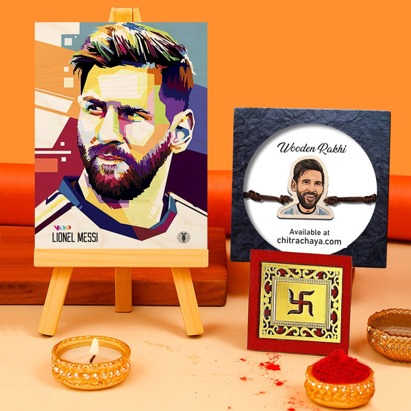 Messi Theme Rakhi Hamper
