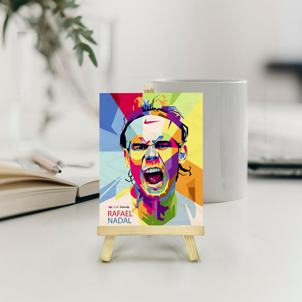 Nadal Wood Print With Easel Stand