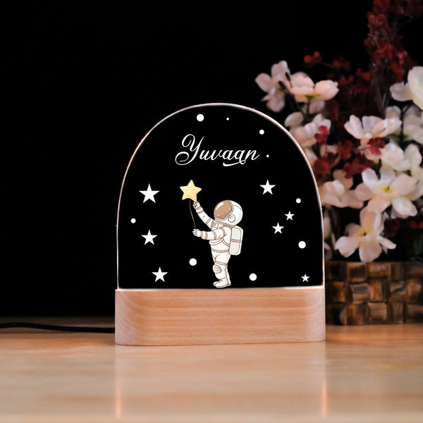 Personalised Astronaut Theme Kids Night Lamp
