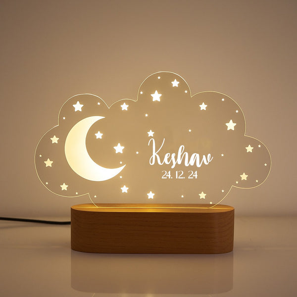 Personalised Cloud Shaped Kids Night Lamp