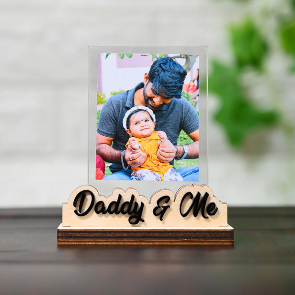 Personalised Daddy And Me Mini Photo Frame