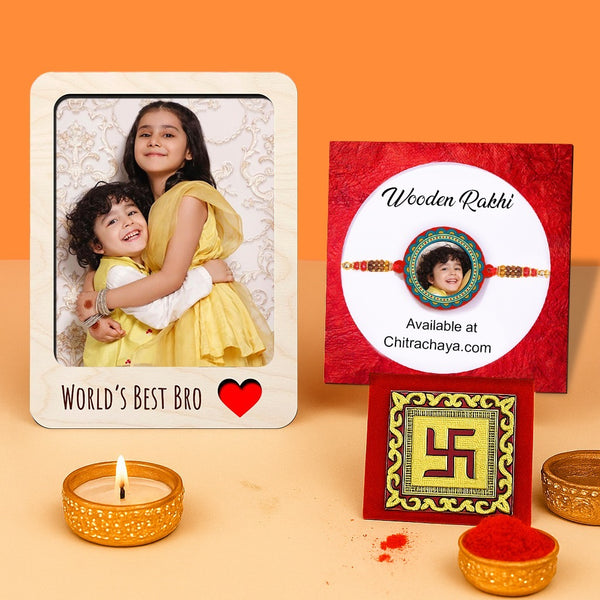 Personalised Elegent Photo Theme Rakhi Hamper