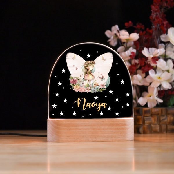Personalised Fairy Glow Kids Night Lamp