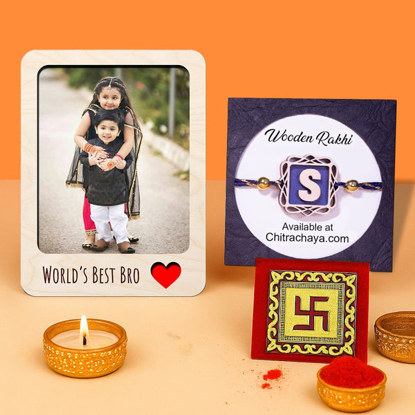 Personalised Initial Name Theme Rakhi Hamper