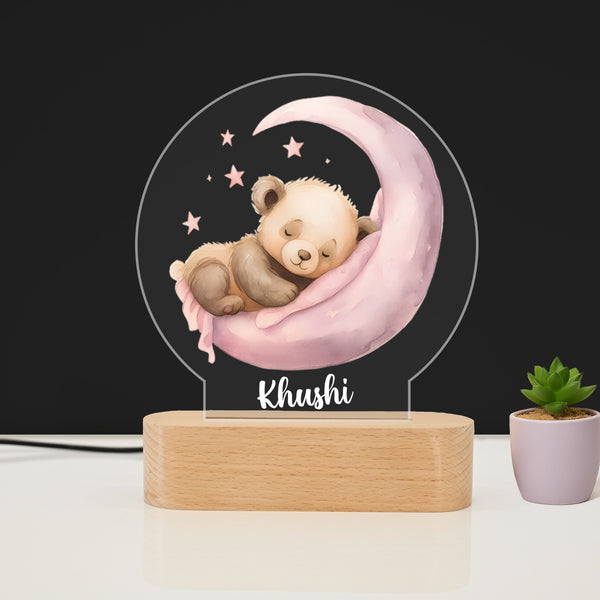 Personalised Sleepy Panda Kids Night Lamp