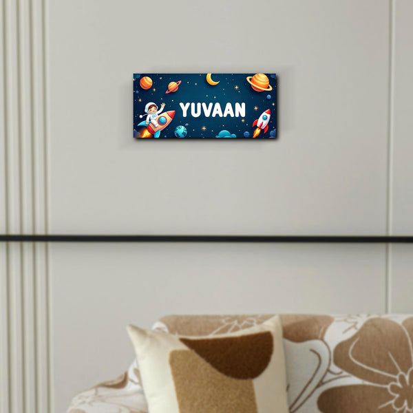 Personalised Space Theme Kids Name Plate