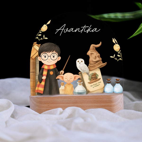 Personalized Wizard Lamp with Magical Characters