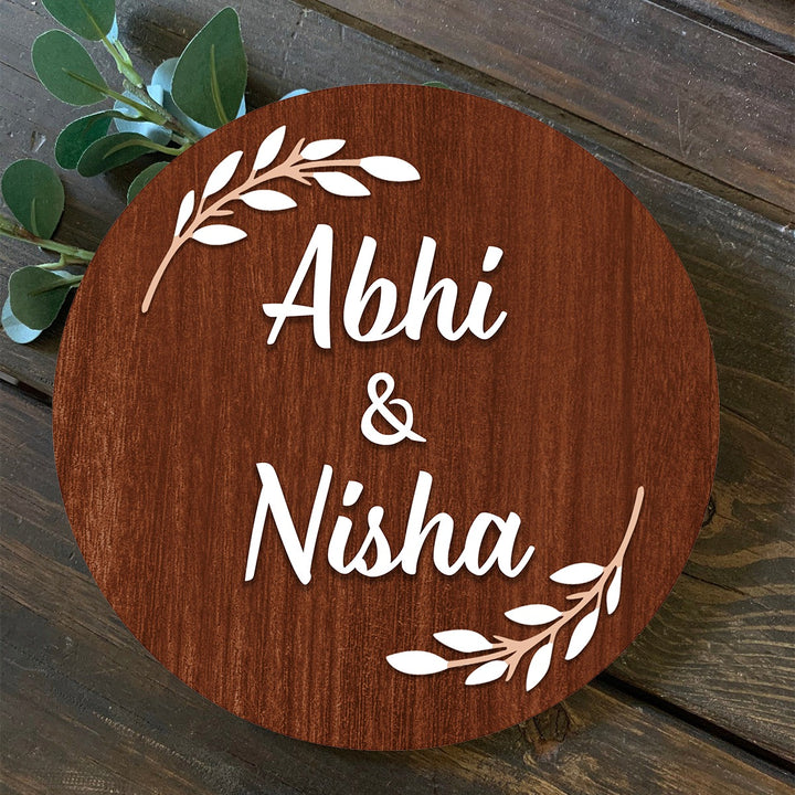 Premium Circular 3D Acrylic Name Plate – ChitraChaya