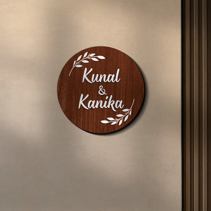 Premium Circular 3D Acrylic Name Plate – ChitraChaya