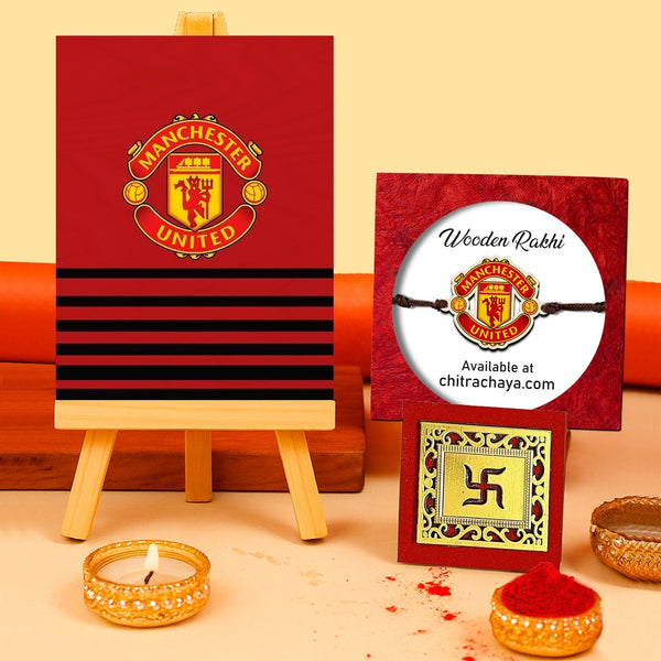 Red Devils Theme Rakhi Hamper