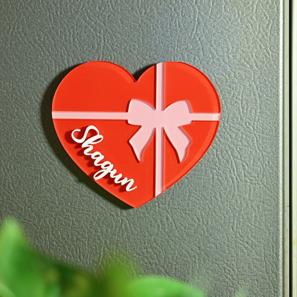 Personalised Acrylic Heart Name Magnets