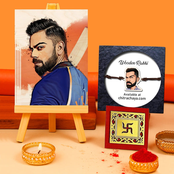 Virat Kholi Theme Rakhi Hamper