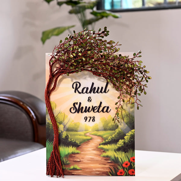 Handcrafted Tree of Life Name Plate