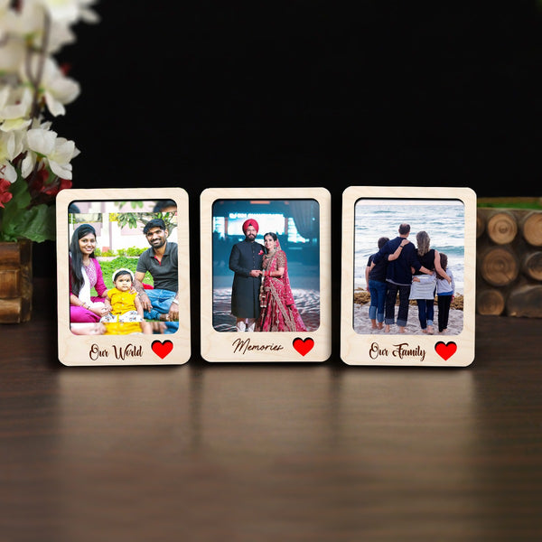 Personalised | Our World | Memories | Our Family Magnets - Set Of 3