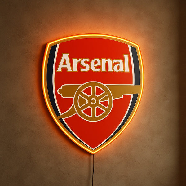 Arsenal Acrylic Crest With Neon Light