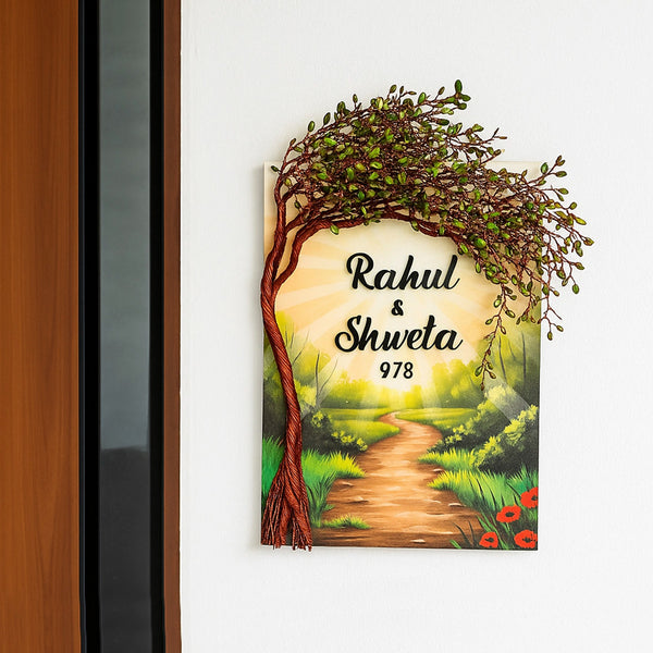 Handcrafted Tree of Life Name Plate