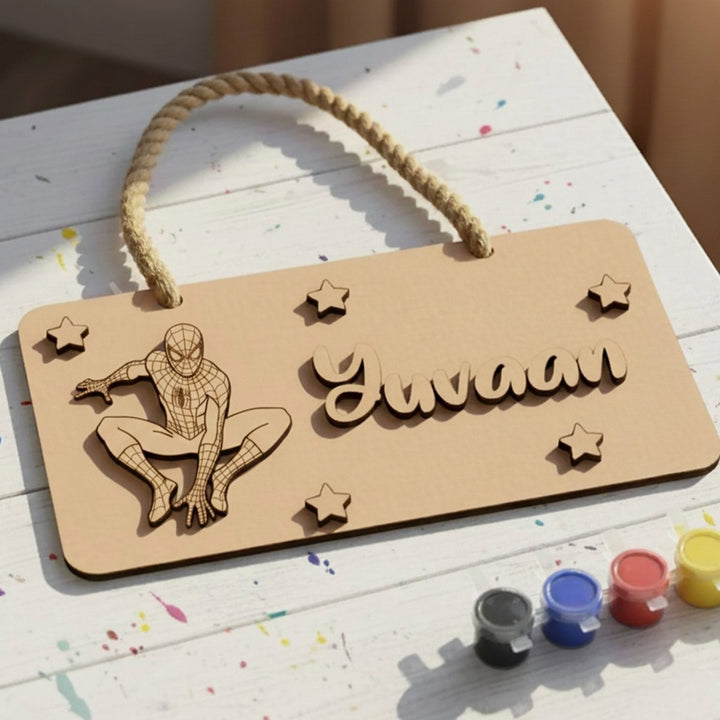 DIY Personalised Name Plate Kit | MDF with Colours & Brush – ChitraChaya