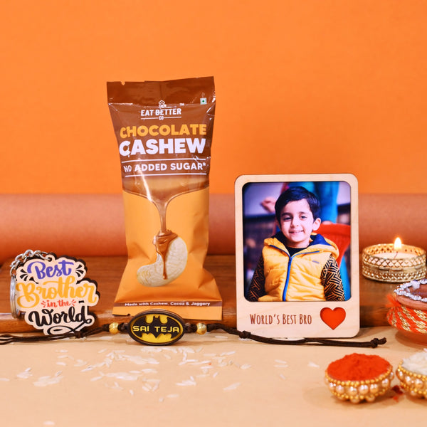 Personalised  Batman Logo Name Rakhi Hamper