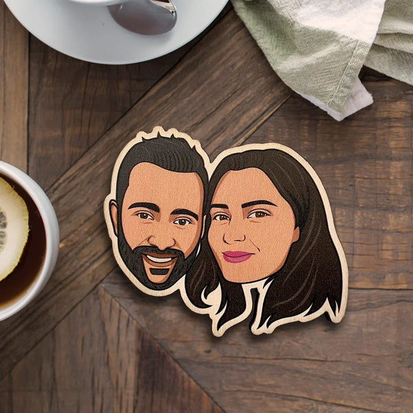 Caricature Face Fridge Magnets | COD Not Available