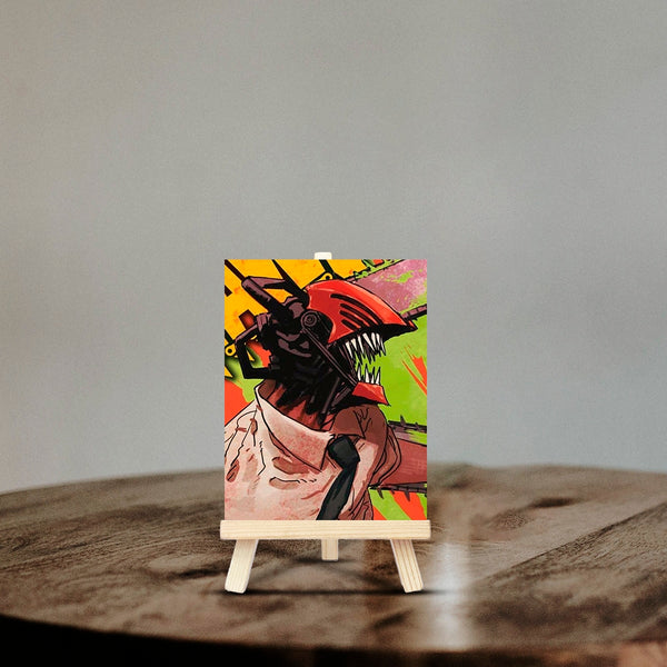 Anime | Chainsaw Man Wood Print With Easel Stand