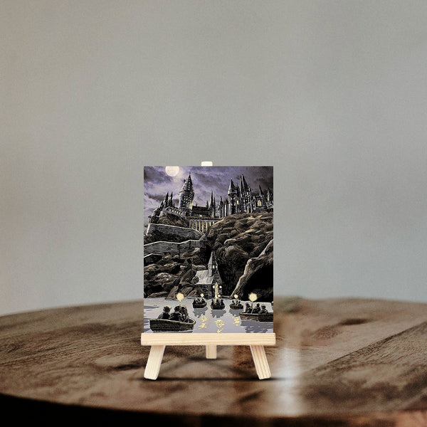 Hogwarts Wood Print With Easel Stand
