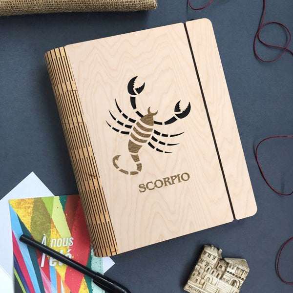 Wooden Notebook Binder | Scorpio