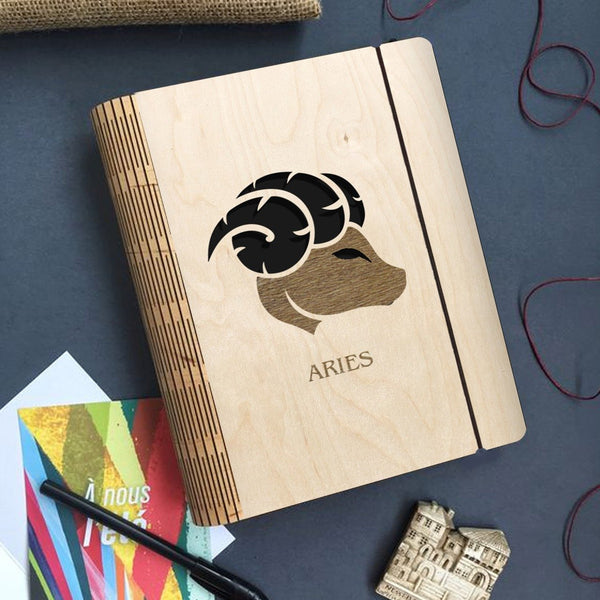 Wooden Notebook Binder | Aries