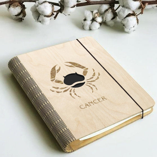 Wooden Notebook Binder | Cancer