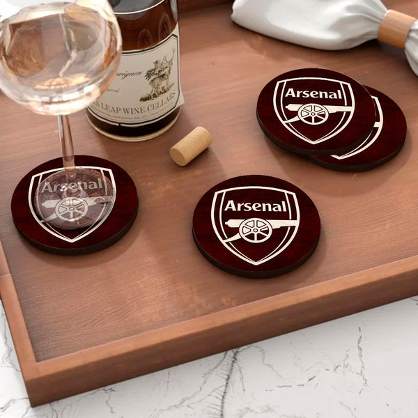 4"x4" Wooden Coasters | Arsenal