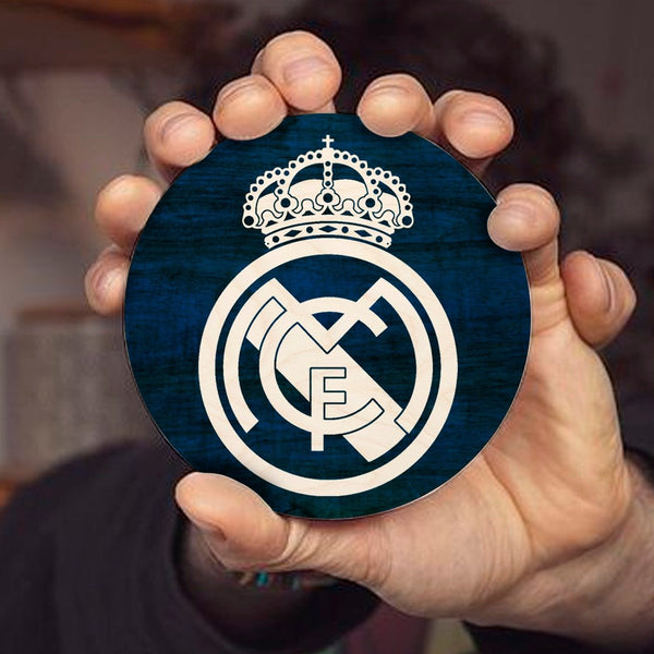 4"x4" Wooden Coasters | Real Madrid