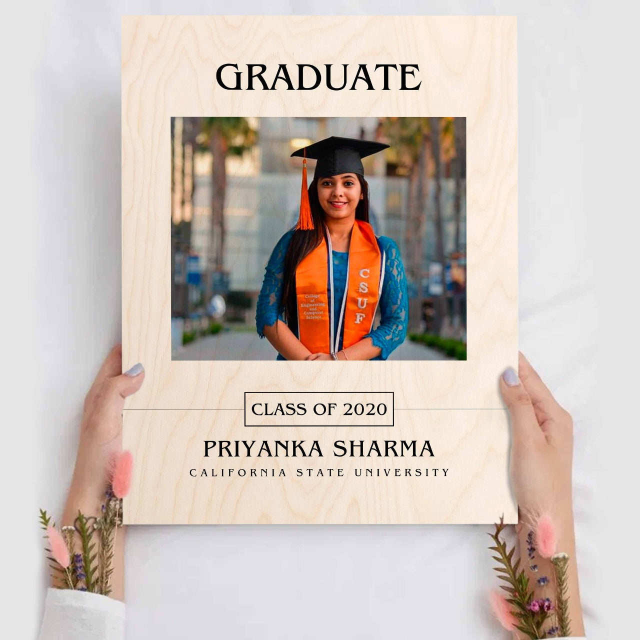 Print Graduated Personalised | Graduate Wood Print – ChitraChaya