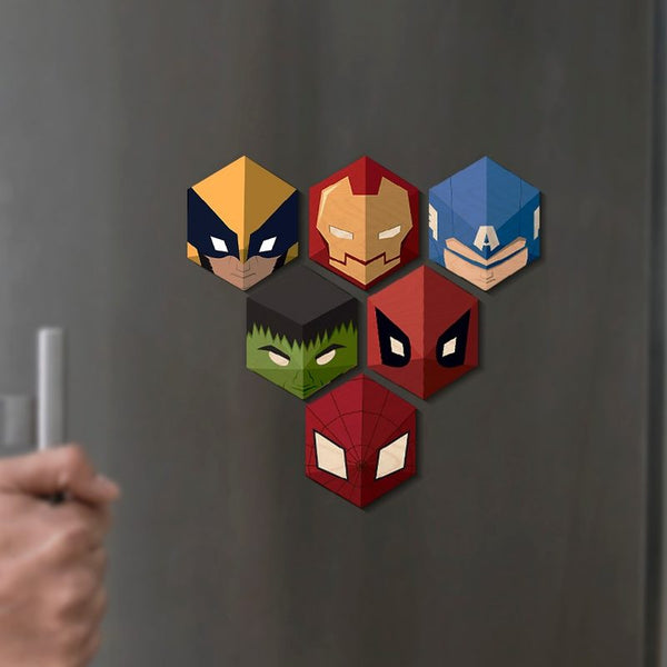 Superhero Set of 6 Magnets