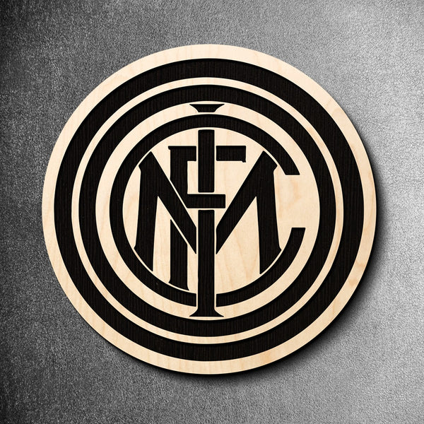 12"x12" Handcrafted Wooden Crest | Inter Milan