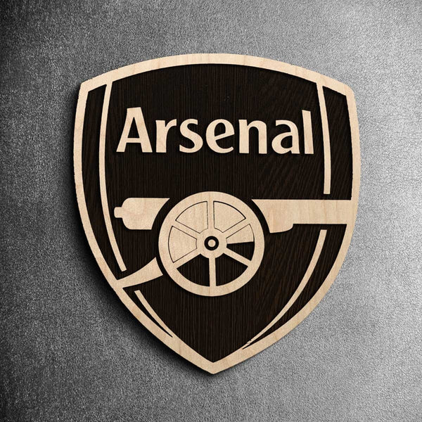 12"x12" Handcrafted Wooden Crest | Arsenal