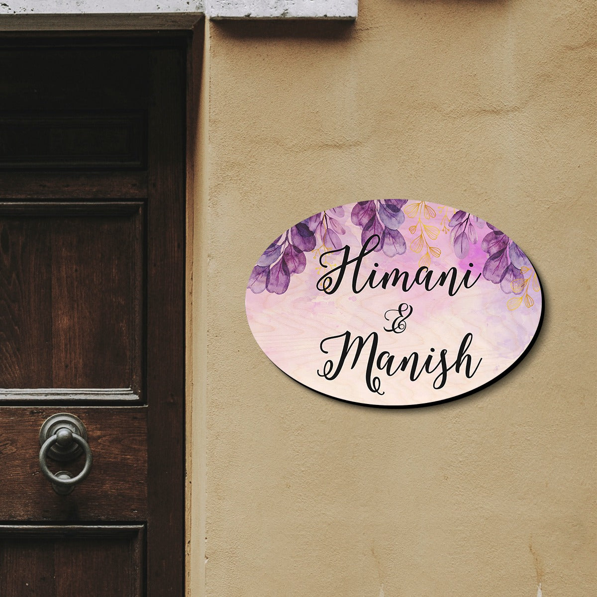 Personalised Oval Name Plates For Home Bungalows Flats