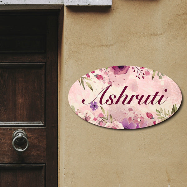 Spring Style Oval Theme Name Plate