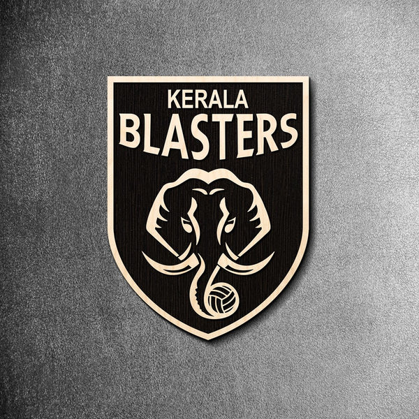 12"x8" Handcrafted Wooden Crest | Kerala Blasters