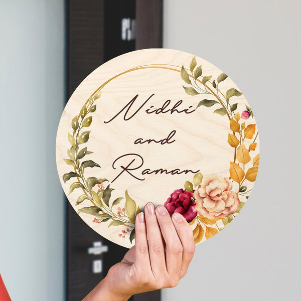 Floret Circular Name Plate