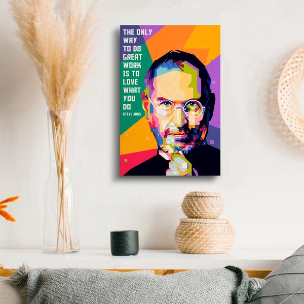 Steve Jobs Wood Print