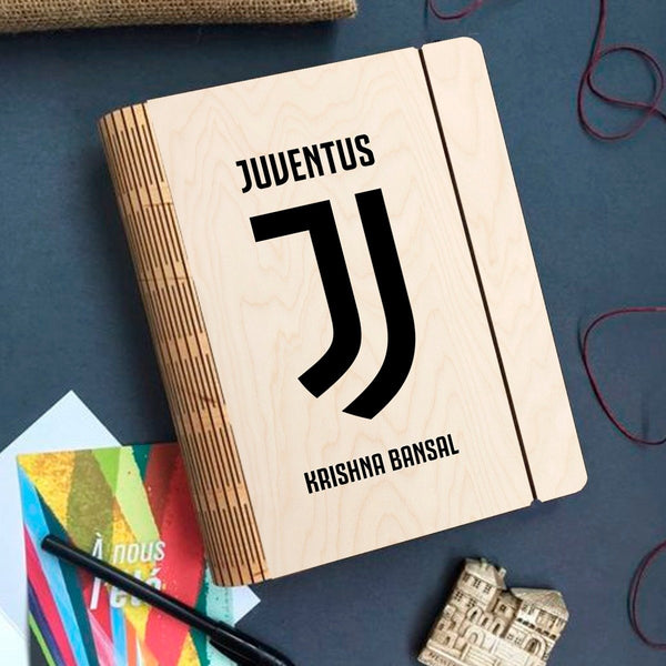 Personalised | Juventus F.C. Wooden Notebook Binder | COD Not Available