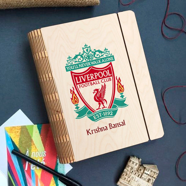 Personalised | Liverpool F.C. Wooden Notebook Binder | COD Not Available