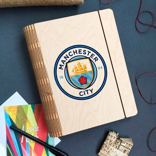 Manchester City F.C. Wooden Notebook Binder