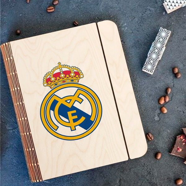 Real Madrid Wooden Notebook Binder